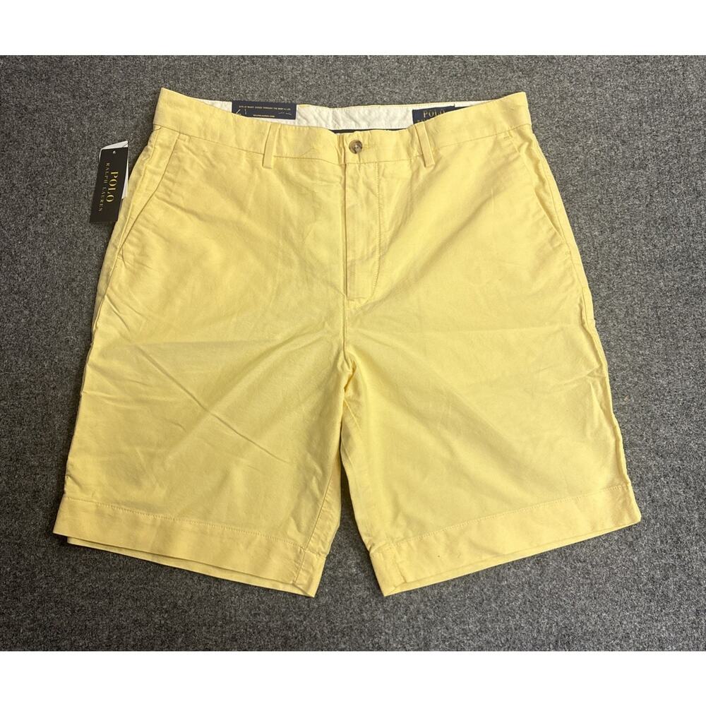 NWT Polo Ralph Lauren Mens 34 Chino Classic Fit 9” Yellow Shorts Classic Causal